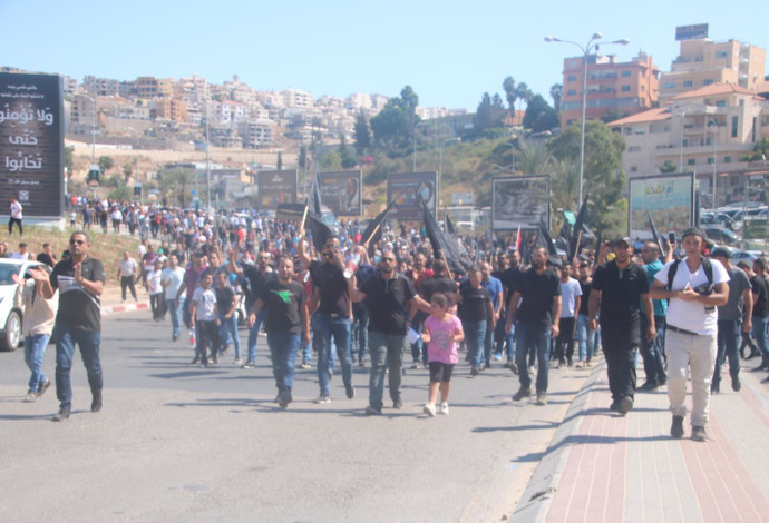 המחאה במגזר הערבי (צילום:  יחיא ג'בארין/TPS)