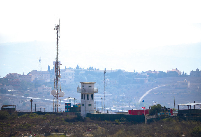 עמדת או"ם בגבול ישראל-לבנון (צילום:  דוד כהן, פלאש 90)