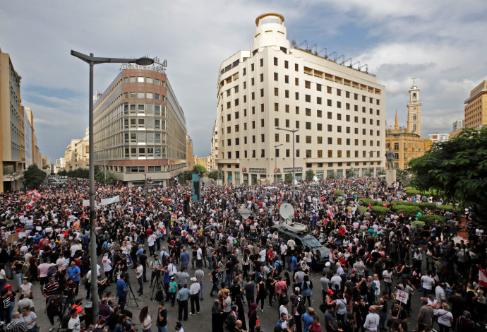 הפגנות בלבנון (צילום:  ANWAR AMRO/AFP via Getty Images)