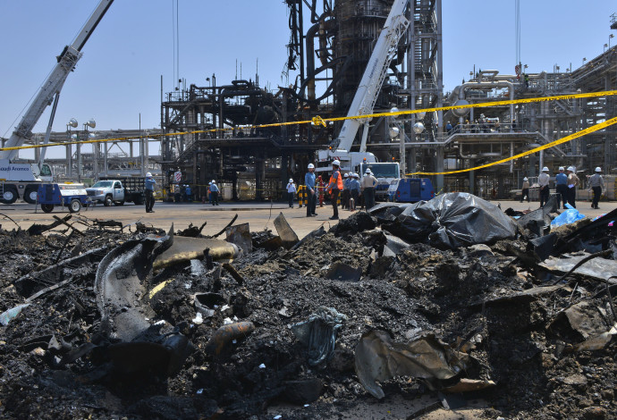 מתקני הנפט שהותקפו בסעודיה ע"י איראן (צילום:  AFP)