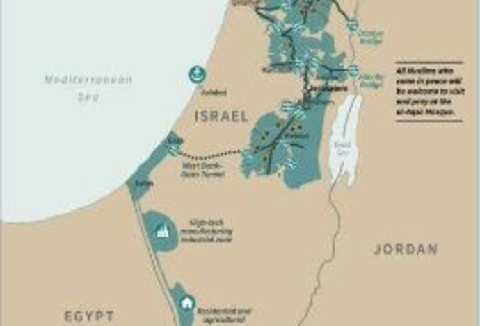 מפת ישראל ע"פ התכנית (צילום:  צילום מסך)