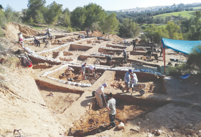 שרידים של יישוב ביזנטי מלפני כ־1,300 שנה (צילום:  יהודה גוברין)