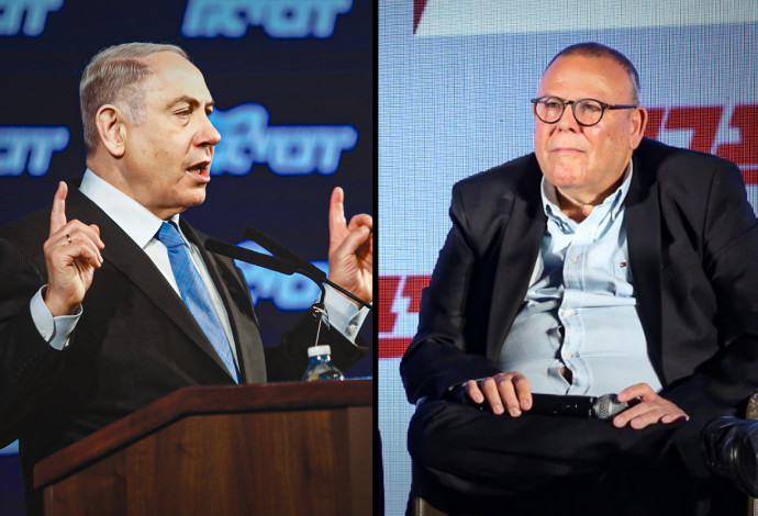 ארנון בר דוד, בנימין נתניהו (צילום:  אלוני מור,פלאש 90)