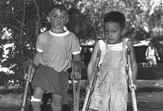 ילדים נפגעי פוליו (צילום:  לע"מ)