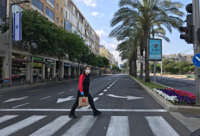 יום העצמאות 2020: רחובות ת"א ריקים בשל מגיפת הקורונה (צילום:  אבשלום ששוני)