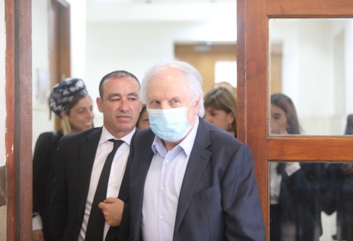 שאול אלוביץ' בבית המשפט (צילום:  מרק ישראל סלם)