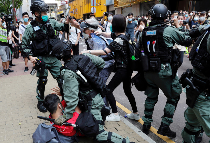 הפגנות פרו דמוקרטיות בהונג קונג (צילום:  REUTERS/Tyrone Siu)