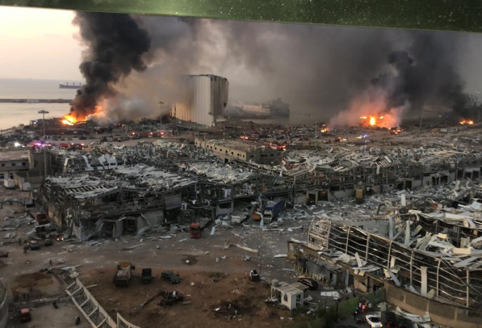הרס בלבנון בעקבות הפיצוצים (צילום:  רשתות ערביות)