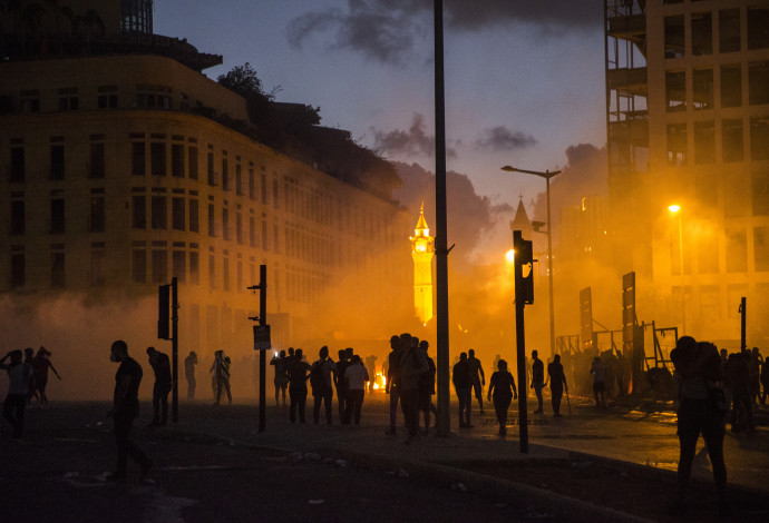 ההפגנות בלבנון (צילום:  Daniel Carde/Getty Images)