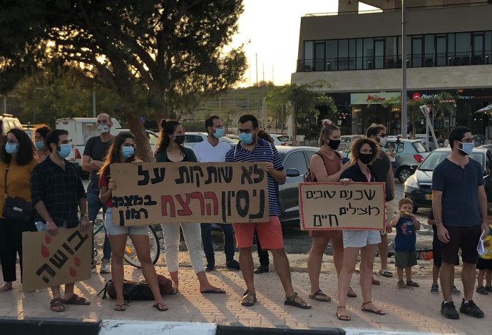 ההפגנה במצפה רמון (צילום:  דרור ישראל)