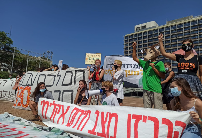 מחאת האקלים בכיכר רבין בתל אביב (צילום:  מגמה ירוקה)