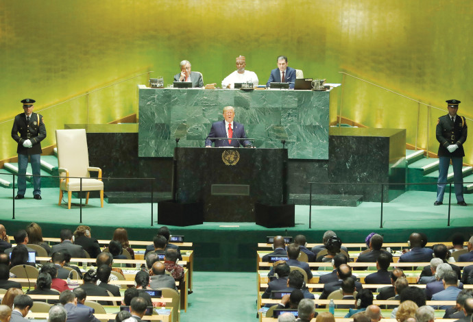 דונלד טראמפ נואם בעצרת האו"ם, ארכיון. צילום: רויטרס