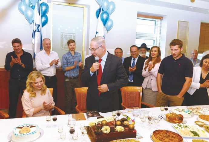 יום הולדתו ה-61 של ראש הממשלה נתניהו (צילום:  עמוס בן גרשום לע"מ)