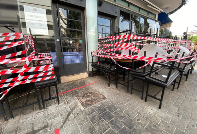 מסעדות סגורות ועסקים קורסים בתל אביב בגלל הסגר והקורונה (צילום:  אבשלום ששוני)