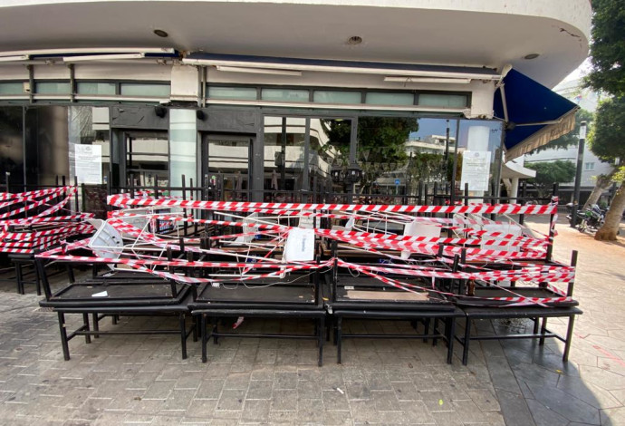 מסעדות סגורות ועסקים קורסים בתל אביב בגלל הסגר והקורונה (צילום:  אבשלום ששוני)