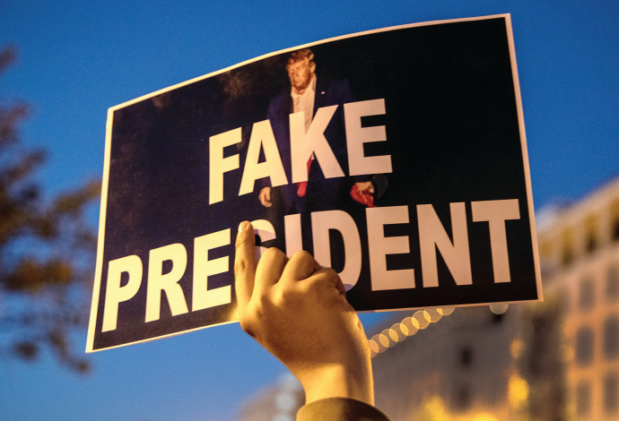 מחאה נגד טראמפ בוושינגטון (צילום:  Chris McGrath, Getty Images)