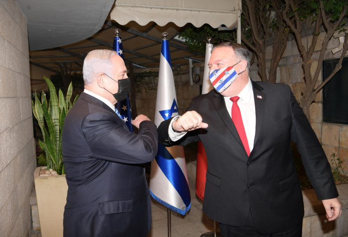 ראש הממשלה נתניהו ושר החוץ האמריקאי פומפאו (צילום:  לע"מ)