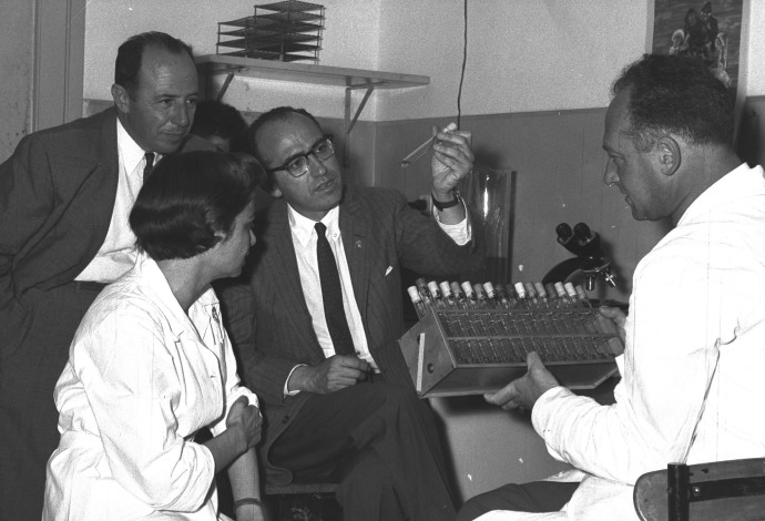 יונס סאלק, ממציא חיסון הפוליו (צילום:  פריץ כהן, לע"מ)