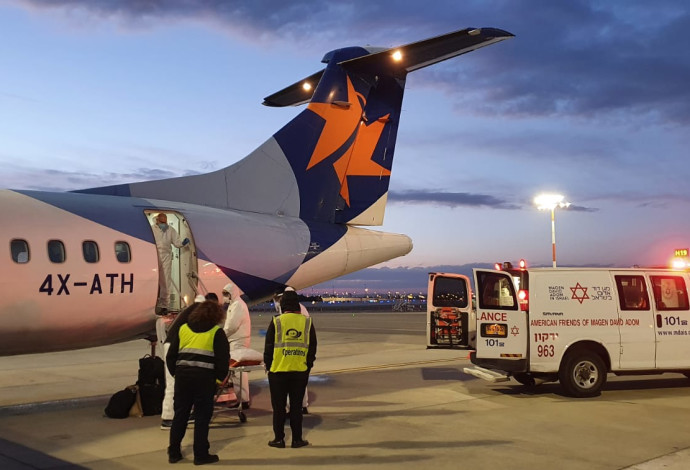 חברת ישראייר ביצעה טיסת חילוץ רפואית לחולה ערירית בת 70 (צילום:  יח"צ)