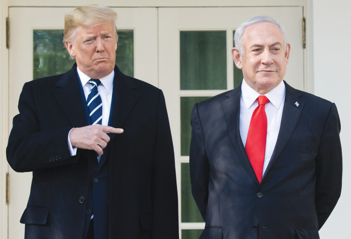 בנימין נתניהו, דונלד טראמפ (צילום:  saul loeb afp via Getty Images)