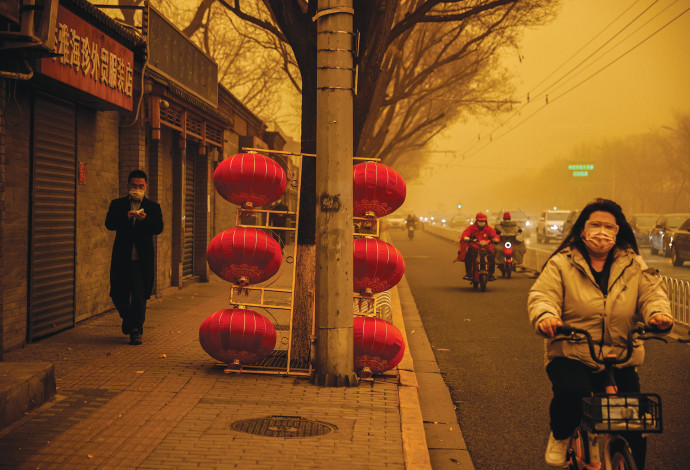 סופת חול בסין (צילום:  רויטרס)