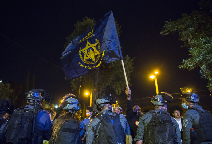 המשטרה אוכפת את ההפגנה של להב"ה (צילום:  אוליביה פיטוסי)