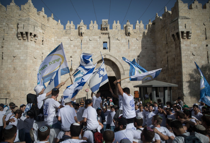 מצעד הדגלים בירושלים (צילום:  הדס פרוש, פלאש 90)