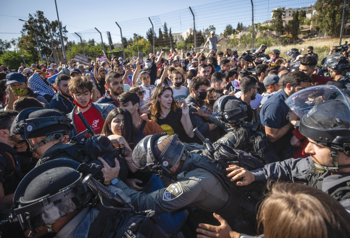 המהומות בשייח' ג'ראח (צילום:  יונתן זינדל פלאש 90)