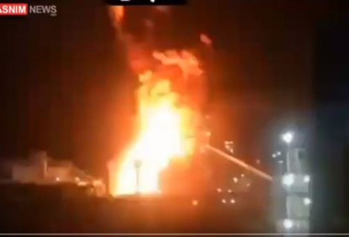 פיצוץ המפעל באיראן (צילום:  רשתות חברתיות באיראן)