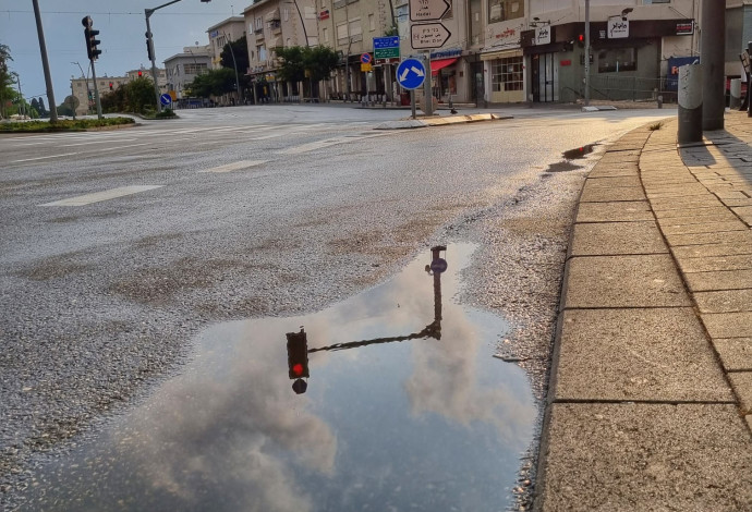 אחרי הגשם בחיפה (צילום:  שרי דובא, וואלה!)