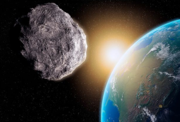 אסטרואיד בסמוך לכדור הארץ, אילוסטרציה (צילום:  Getty images)