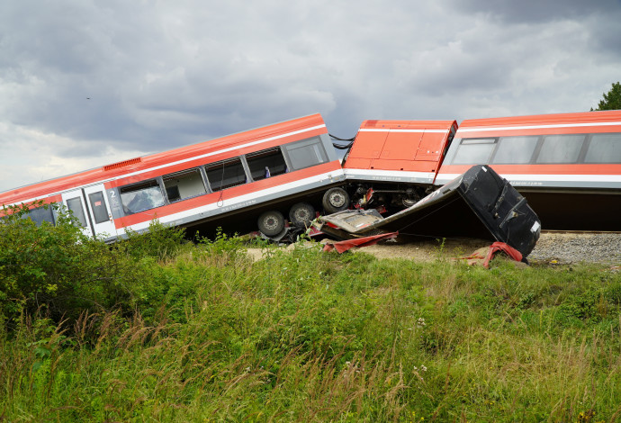 תאונת רכבת בגרמניה, ארכיון (צילום:  רויטרס)