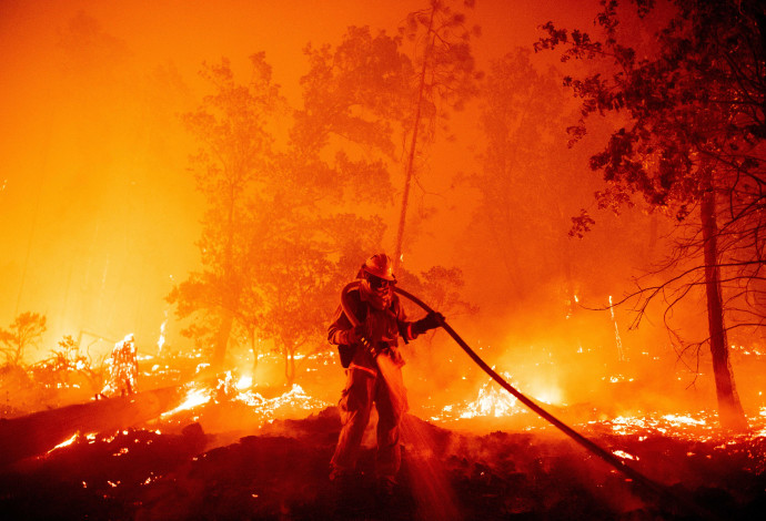 השריפה בסן ברנרדינו (צילום:  Getty images)