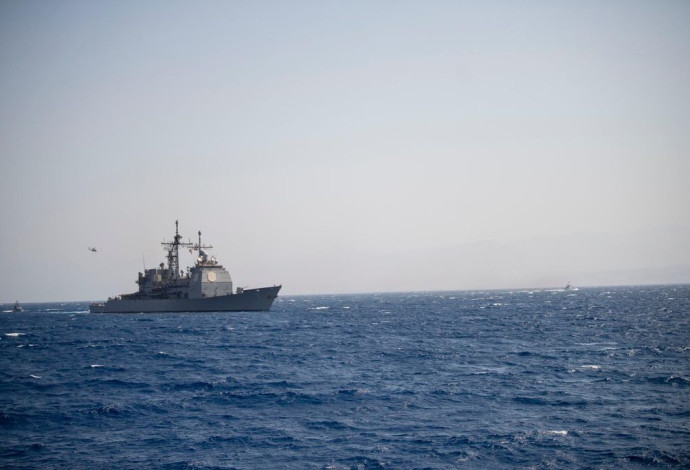 מבצע צבאי של זרוע הים עם הצי האמריקאי  (צילום:  דובר צה"ל)