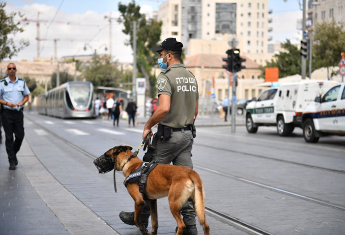 כוחות משטרה ומג"ב בעיר העתיקה (צילום:  דוברות המשטרה)