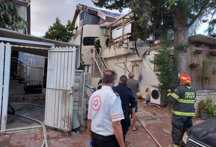 זירת האירוע בלוד (צילום:  דוברות מד"א)