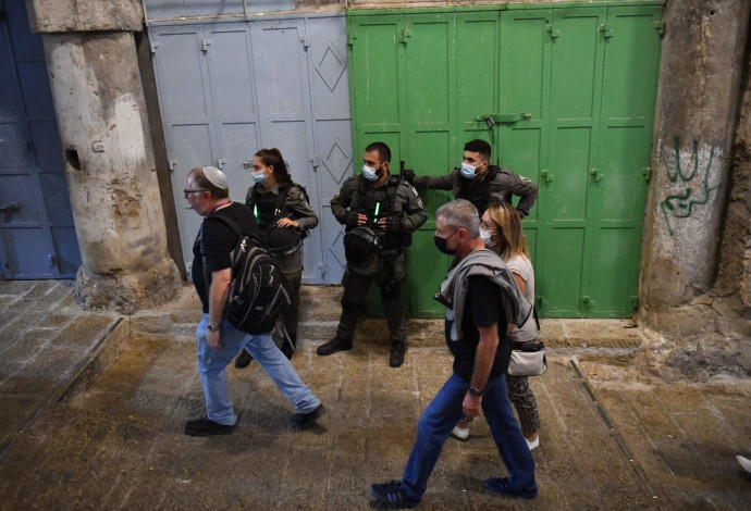 היערכות המשטרה לאירועי תפילות יום כיפור בירושלים (צילום:  דוברות המשטרה)