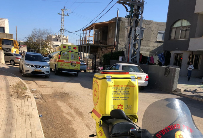 הזירה בביר אל מכסור (צילום:  תיעוד מבצעי מד"א)