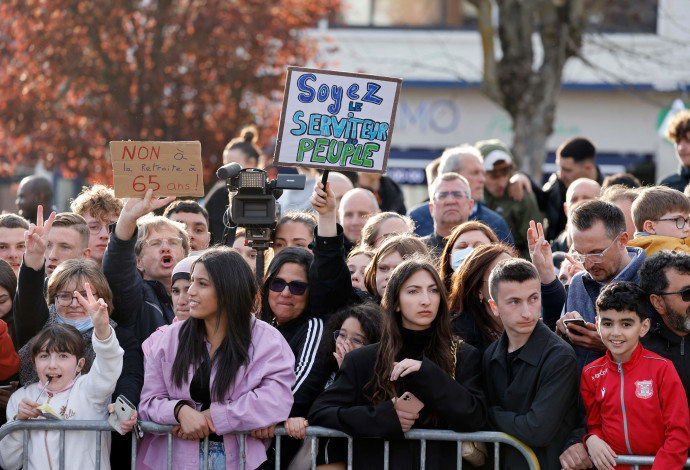 מחאות בצרפת לקראת הבחירות לנשיאות (צילום:  LUDOVIC MARIN.GettyImages)