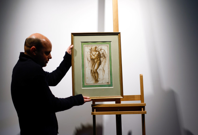 הציור של מיכאלנג'לו שיוצע למכירה ב-39 מיליון דולר (צילום:  רויטרס)