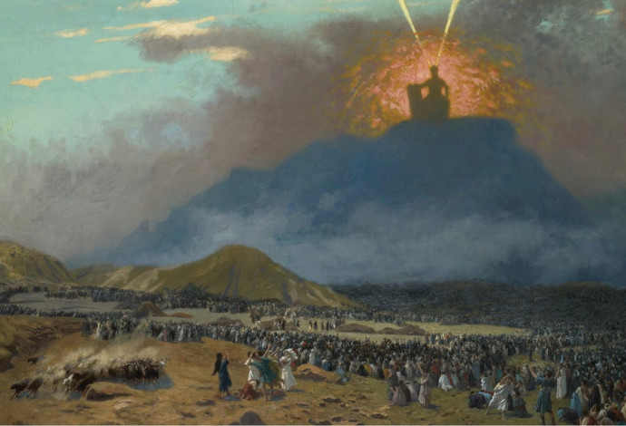 "משה על הר סיני", ציור מאת ז'אן-לאון ז'רום (צילום:  נחלת הכלל)