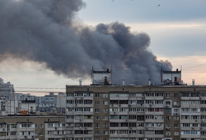 תקיפה רוסית בקייב, אוקראינה (צילום:  REUTERS/Vladyslav Sodel)