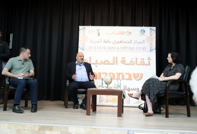 חבר הכנסת מנסור עבאס באירוע "שבתרבות" (צילום:  שאכר מואסי)