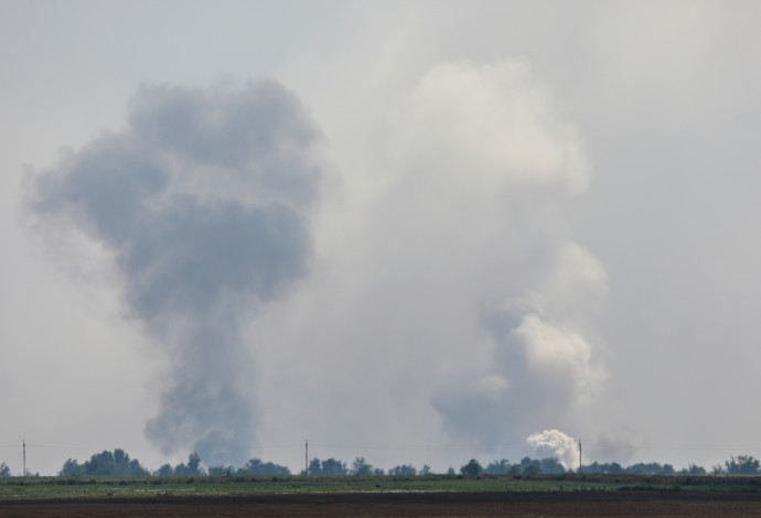 פיצוץ בחצי האי קרים (צילום:  רויטרס)