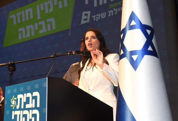 יו"ר הבית היהודי איילת שקד בהשקת קמפיין המפלגה (צילום:  ברני ארדוב - בנוביץ תקשורת)