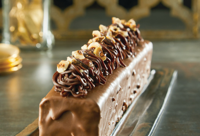 עוגת שיש שוקולד אגוזי לוז (צילום:  פסקל פרץ-רובין,אסף אמברם; סטיילינג: מאיה לבנת הרוש)