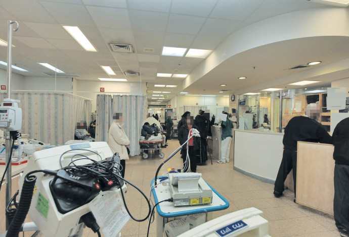 עומס בית חולים סורוקה (צילום:  יהודה לחיאני)