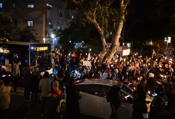 הפגנה  נגד הממשלה בתל אביב (צילום:  תומר נויברג, פלאש 90)