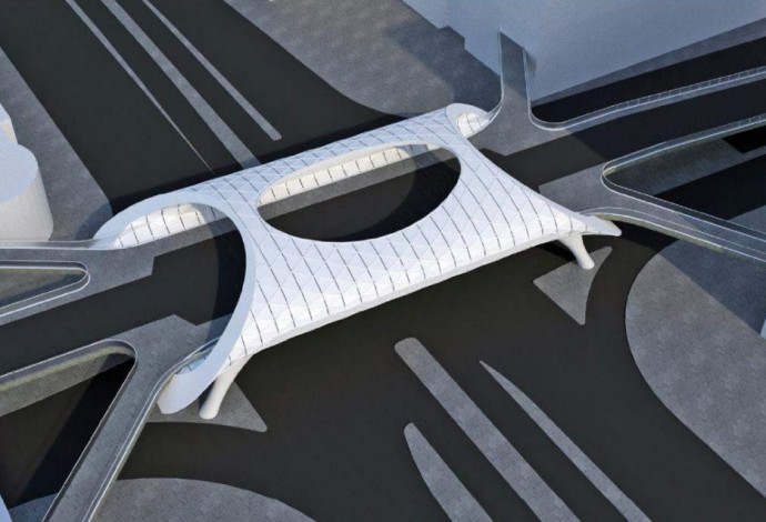 הדמיית הגשר החדש. "משמעותי מאוד לעתיד העיר" (צילום:  חן אדריכלים, הדמיה)