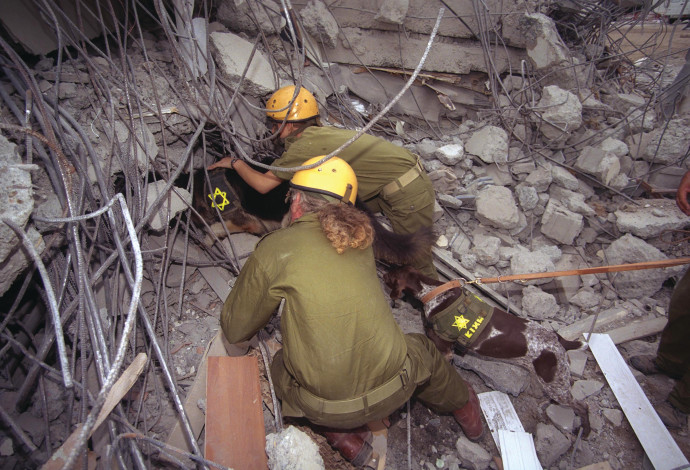 צוות חילוץ ישראלי בטורקיה לאחר רעידת האדמה ב-1999 (צילום:  דובר צה"ל)